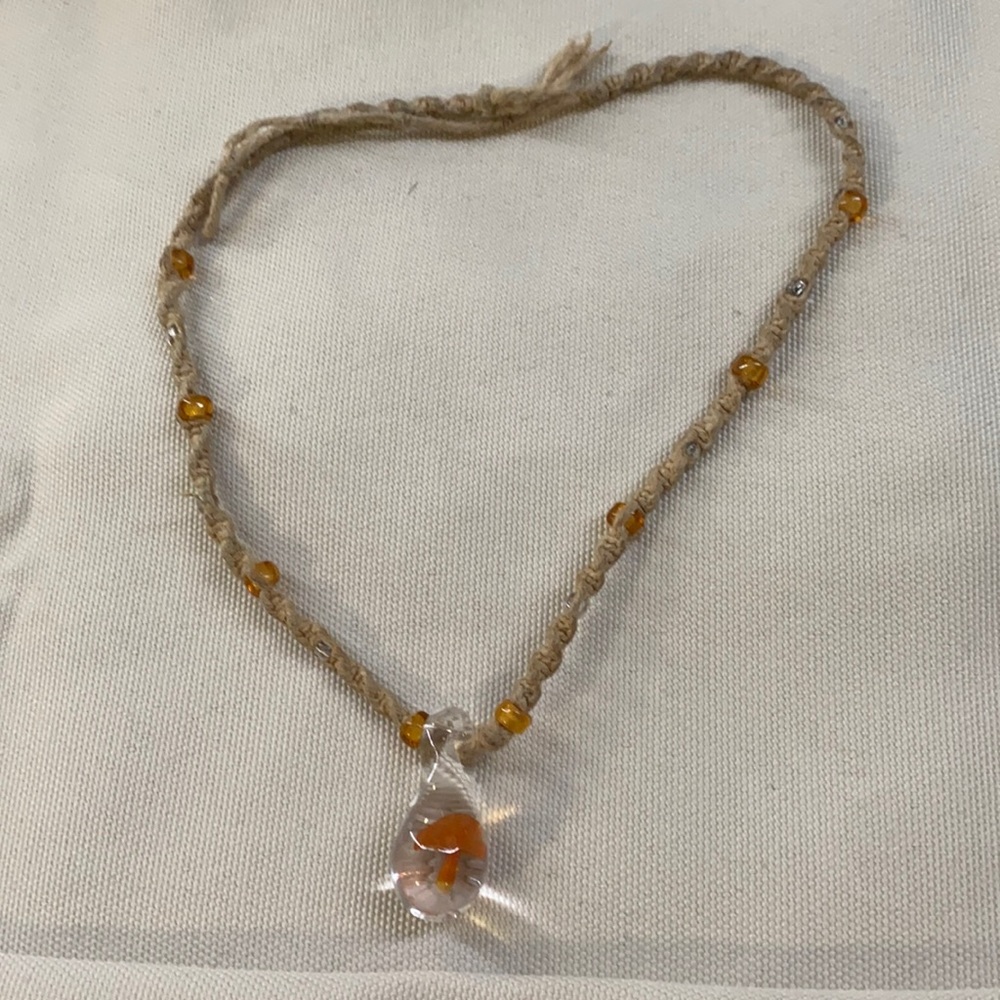 super cute mushroom necklace